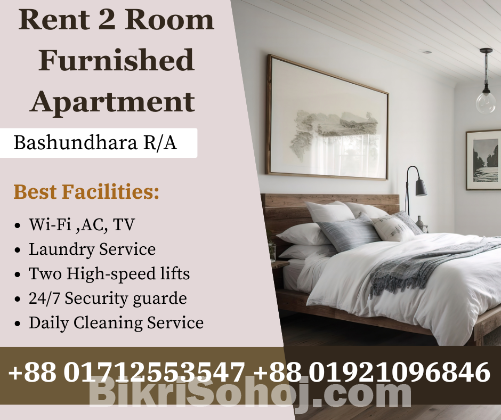 2 Room Serviced Apartment RENT in Bashundhara R/A